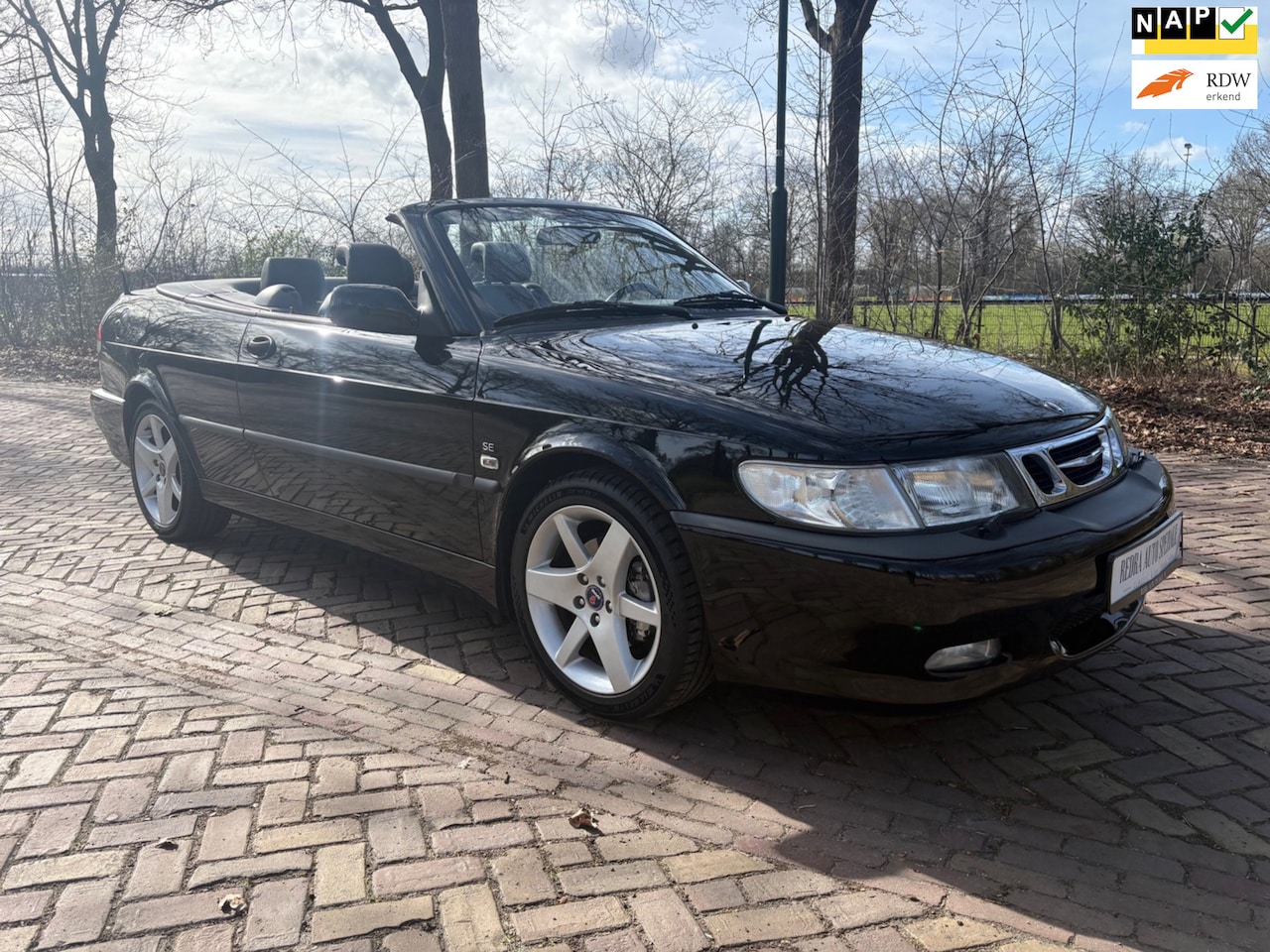 Saab 9-3 Cabrio - 2.0 Turbo Sport Edition 2.0 Turbo Sport Edition, triple black, 124.000 km, NL auto, onderhoudshistorie, airco, cru - AutoWereld.nl