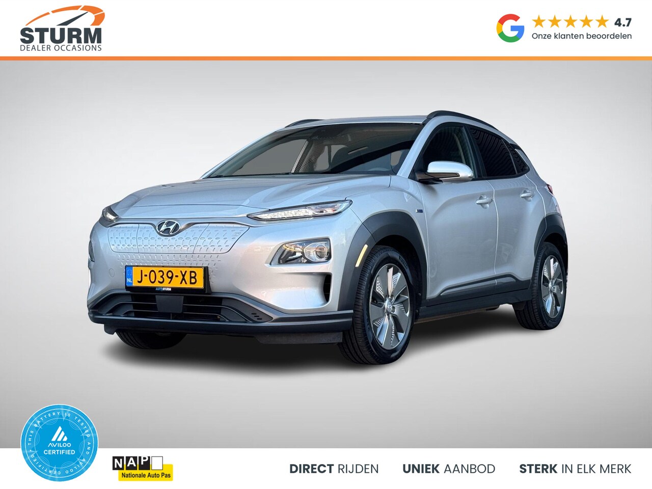 Hyundai Kona Electric - EV Fashion 64 kWh 3-Fase Lader, SoH 96%! - AutoWereld.nl