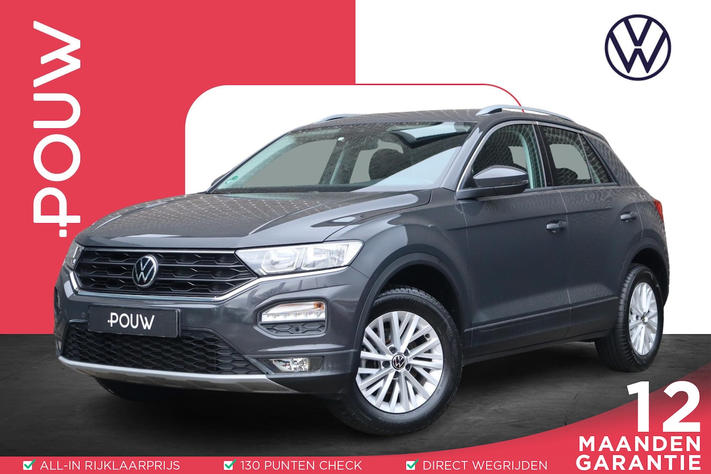 Volkswagen T-Roc - 1.5 TSI 150pk Style Business | Trekhaak | Navigatie | Elektrische Achterklep | Volautomati - AutoWereld.nl