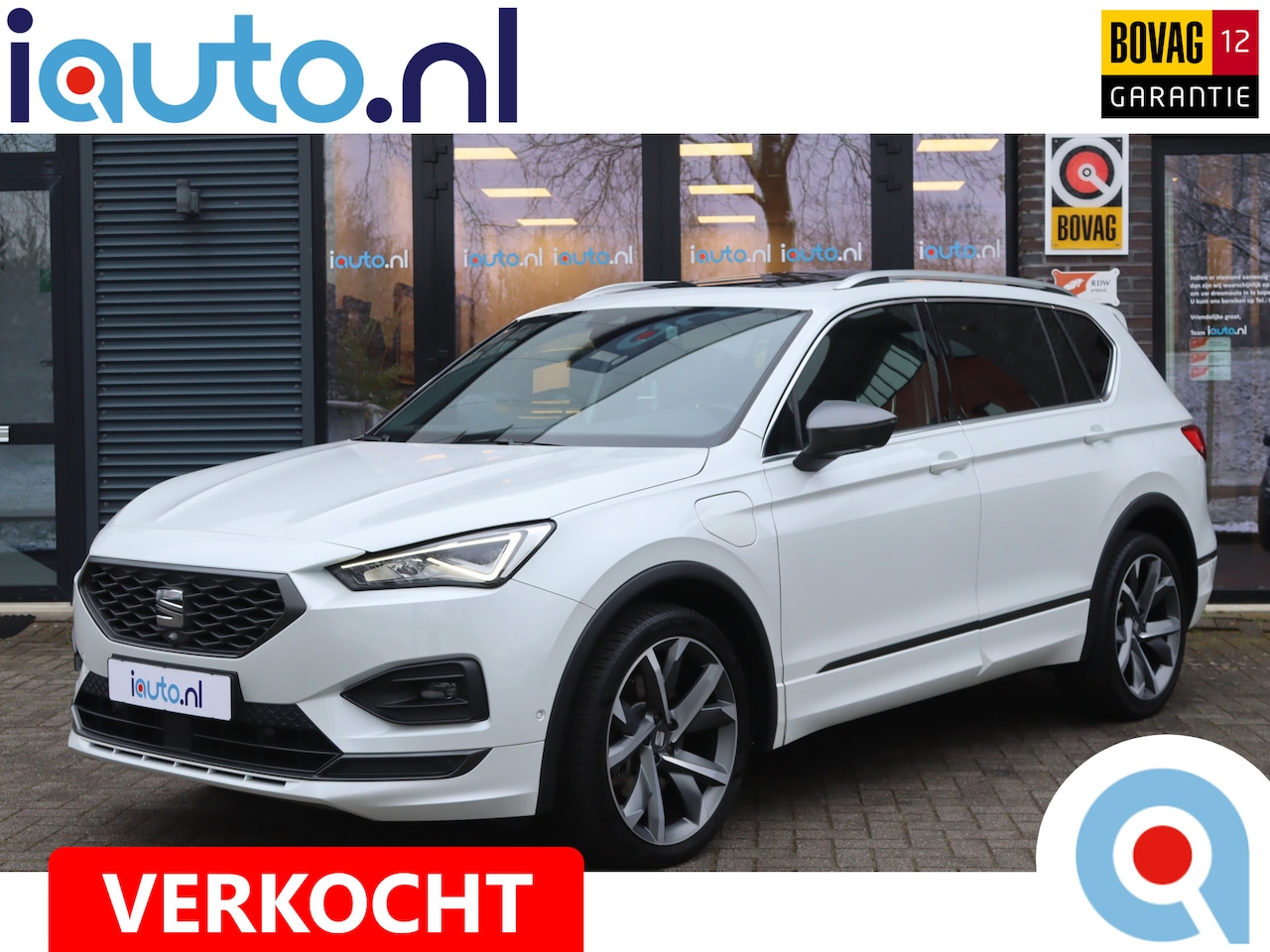 SEAT Tarraco - 1.4 TSI e-Hybrid PHEV FR Pano/Leder/DCC/ACC/360/Keyless/Elek. stoel/Dode-hoek/20" - AutoWereld.nl