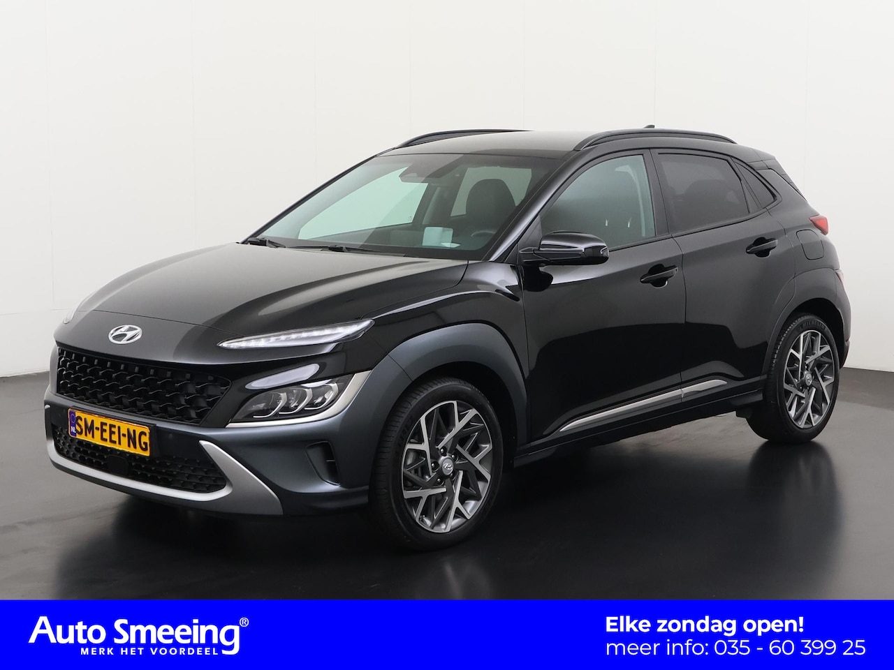 Hyundai Kona - 1.6 GDI HEV Premium | Leder | Elektr stoelbediening | Head-up | Zondag Open! - AutoWereld.nl