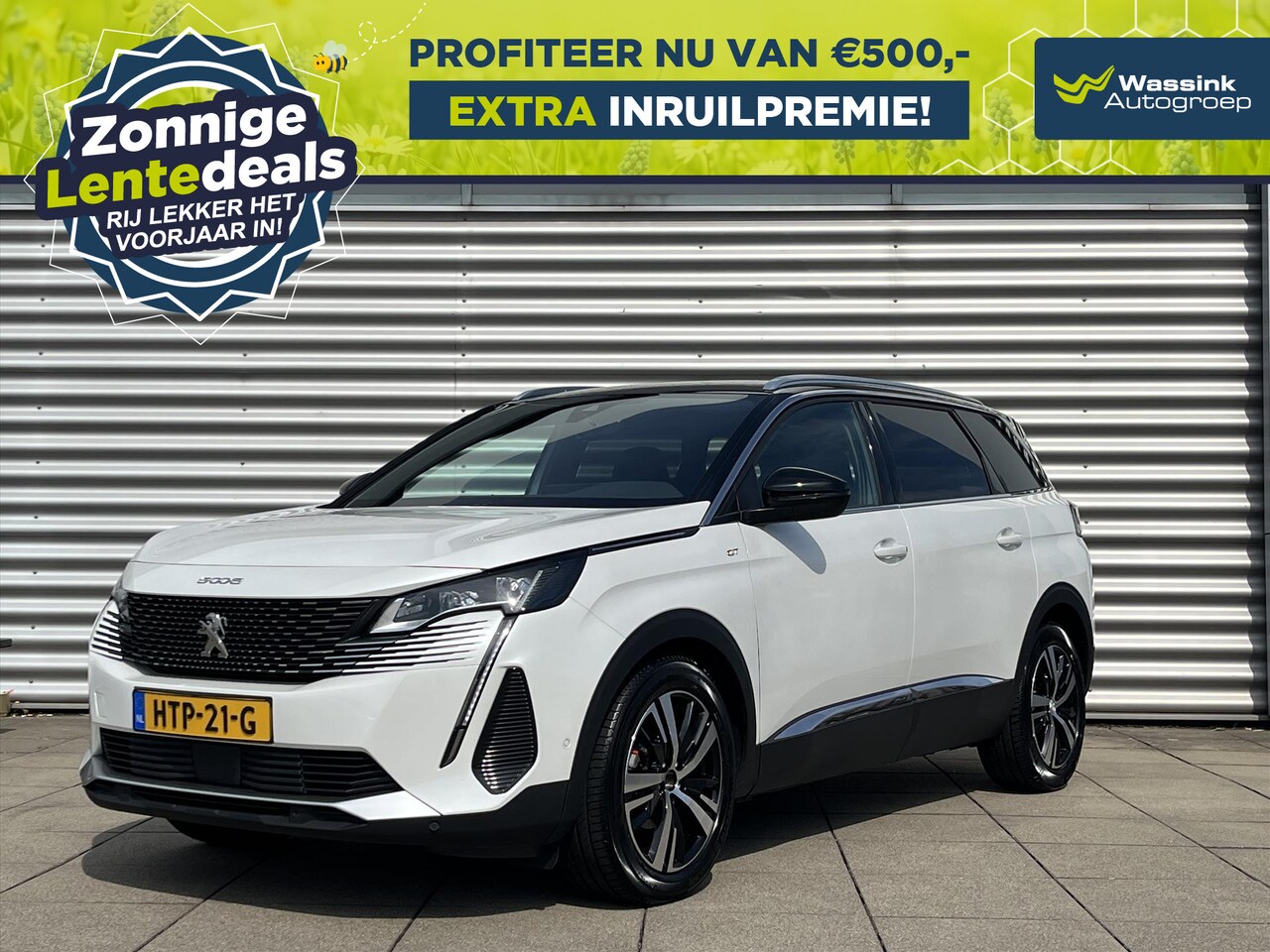 Peugeot 5008 - 1.2 Turbo 130pk GT EAT8 8-Traps Automaat | WASSINK WINTERSALE | Navigatie | Camera | Clima - AutoWereld.nl