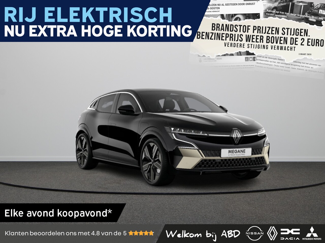 Renault Mégane E-Tech - Iconic Comfort range | Adaptive Vision LED koplampen met geïntegreerde mistlampfunctie | E - AutoWereld.nl
