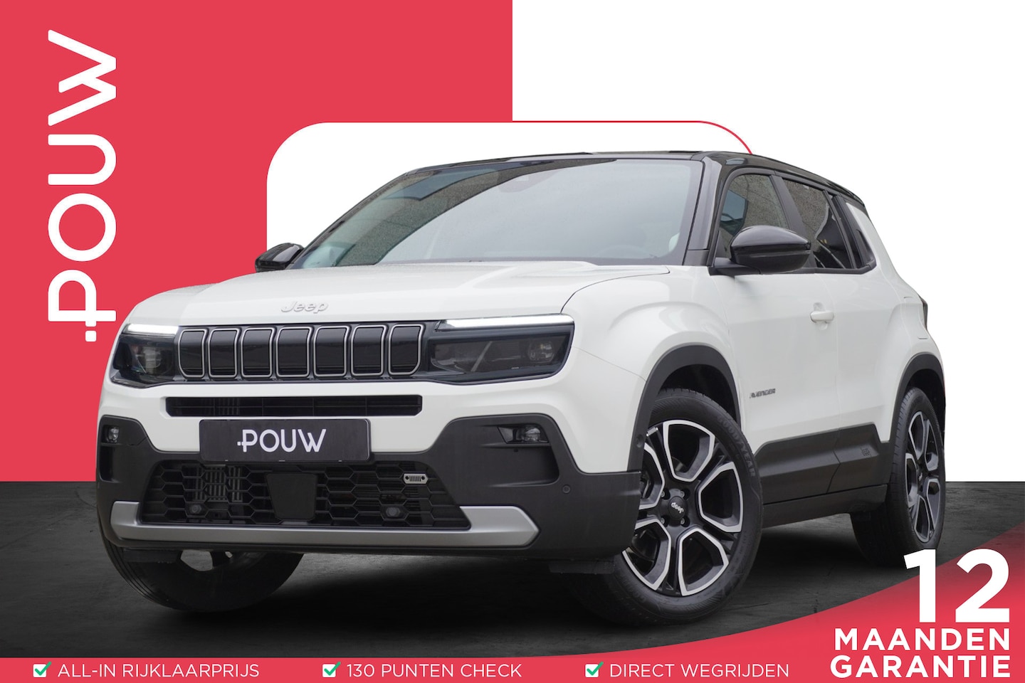 Jeep Avenger - 1.2 e-Hybrid 110pk AUT Summit | JBL Audio | Adaptive Cruise | Mirror Screen | Camera - AutoWereld.nl