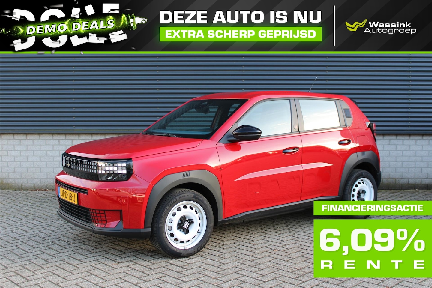 Fiat Grande Panda - 44kWh 113pk Red | Led Koplampen | Apple Carplay | Android Auto | DAB+ | Cruise Control - AutoWereld.nl
