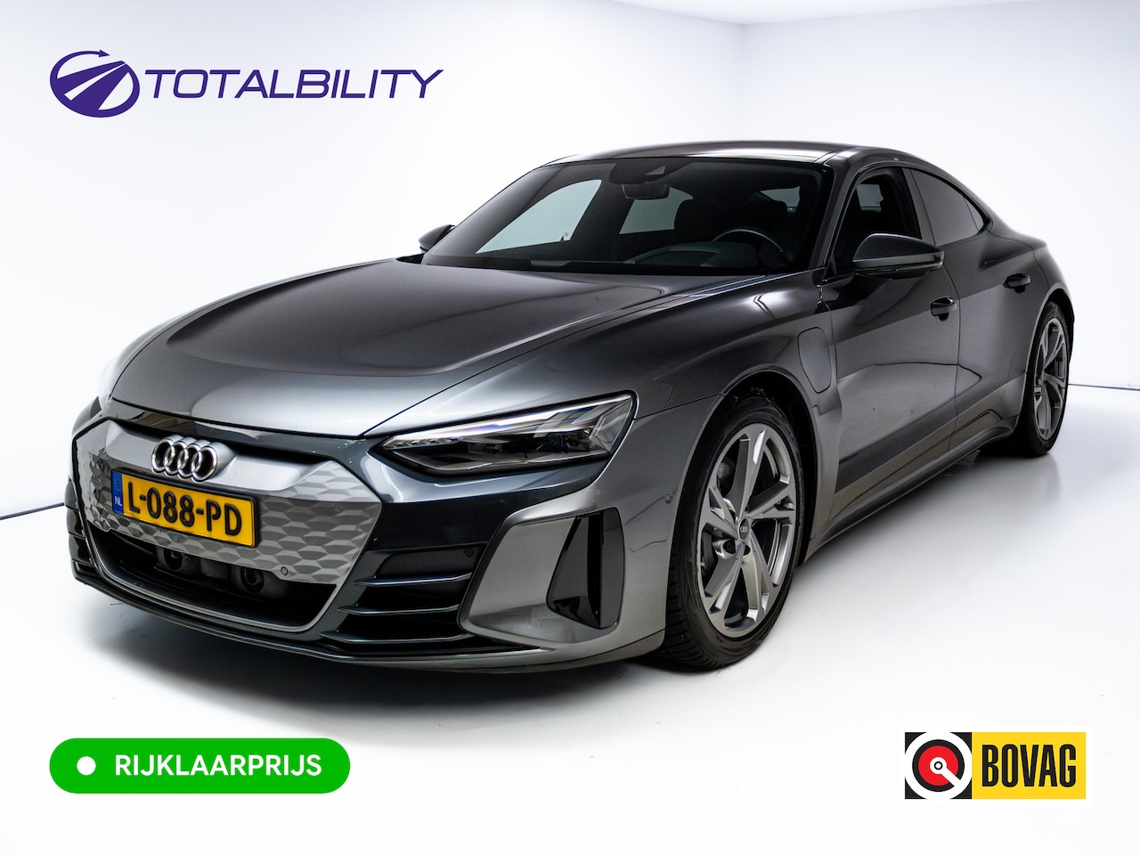 Audi e-tron GT - 93 kWh | Luchtvering | Panoramadak | Daytona grijs | Leer | 20" LMV | Stoelverwarming V+A - AutoWereld.nl