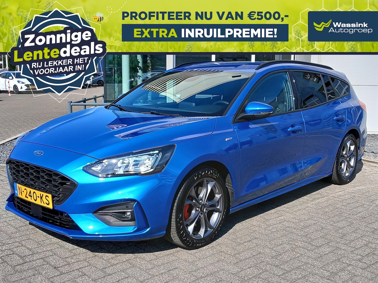 Ford Focus Wagon - 1.0 EcoBoost Hybrid 155pk ST Line X Business | LENTEDEALS | Navigatie | Camera | Climate c - AutoWereld.nl