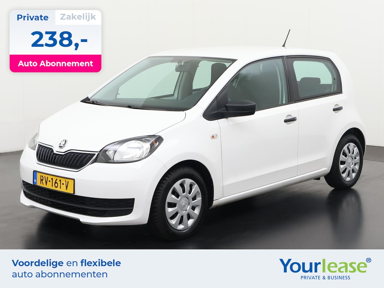 Skoda Citigo - 1.0 Greentech Active | All-in 238,- Private Lease | Direct uit voorraad - AutoWereld.nl