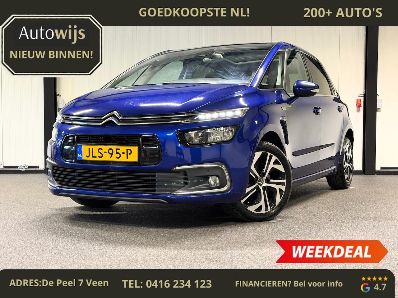 Citroën C4 SpaceTourer - 1.2 PureTech Selection|CAMERA|D-RIEM VV|LED|PANO - AutoWereld.nl