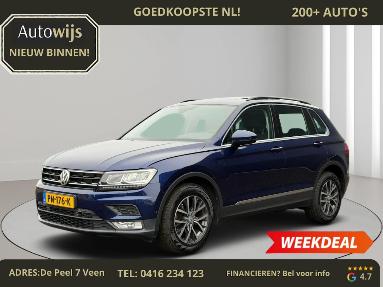 Volkswagen Tiguan - 1.4 TSI ACT Highline|AUT|PANO|LED|CAMERA|DIGIDASH - AutoWereld.nl
