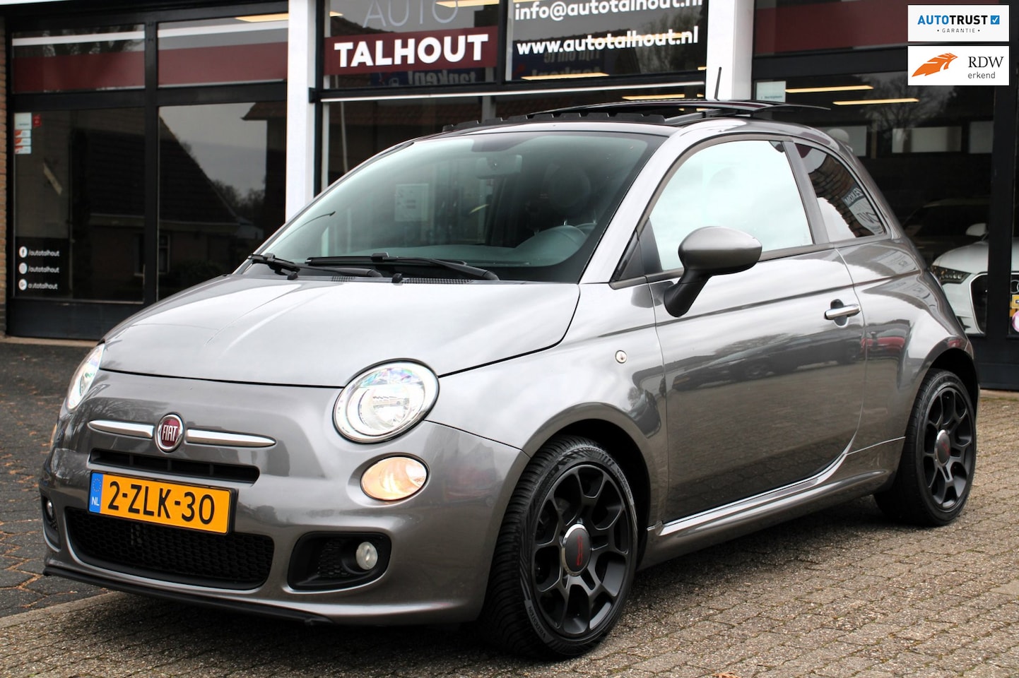 Fiat 500 - 0.9 TwinAir Lounge | PANORAMADAK, LEER, SPORT, ABARTH LOOK, ORIGINEEL NL - AutoWereld.nl