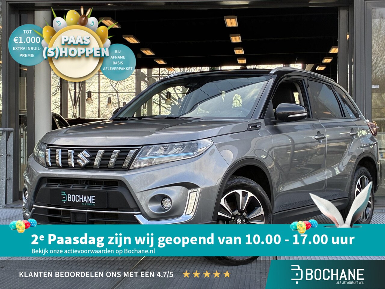 Suzuki Vitara - 1.5 Hybrid Style AllGrip Automaat 115PK | Schuifkanteldak | Navigatie | Half leder | Adapt - AutoWereld.nl