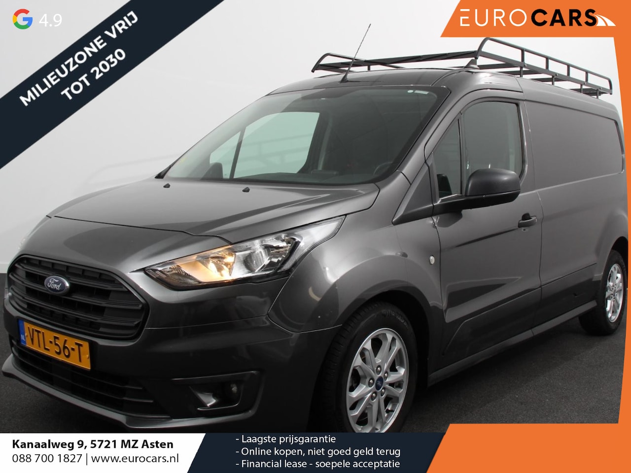 Ford Transit Connect - 100pk Automaat L2 Trend | Navigatie | Camera | Imperiaal met ladder rol | Cruise control | - AutoWereld.nl