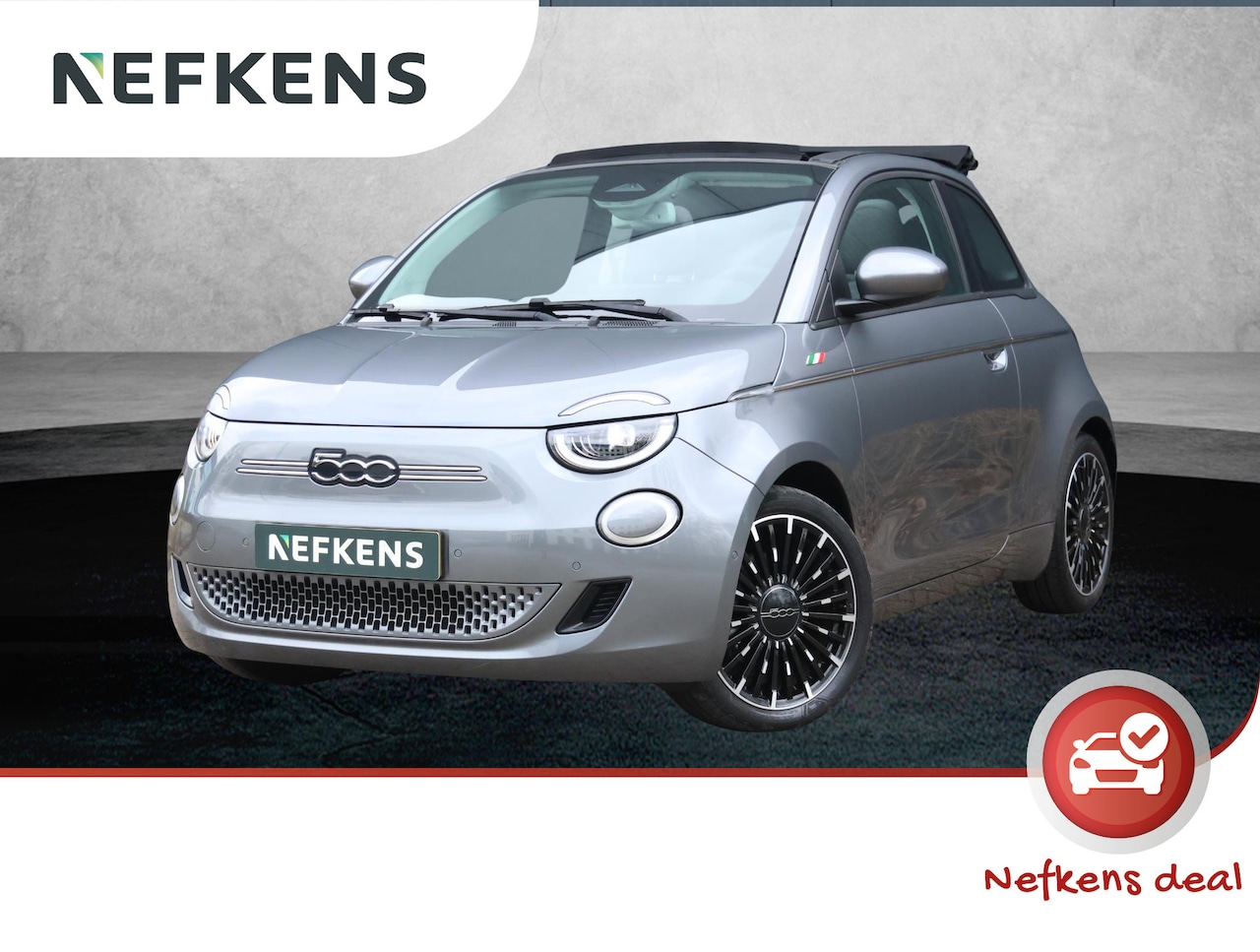 Fiat 500 C - Icon 42 kWh Cabrio | Navigatie | Achteruitrijcamera | Stoelverwarming | 17'' LM velgen - AutoWereld.nl