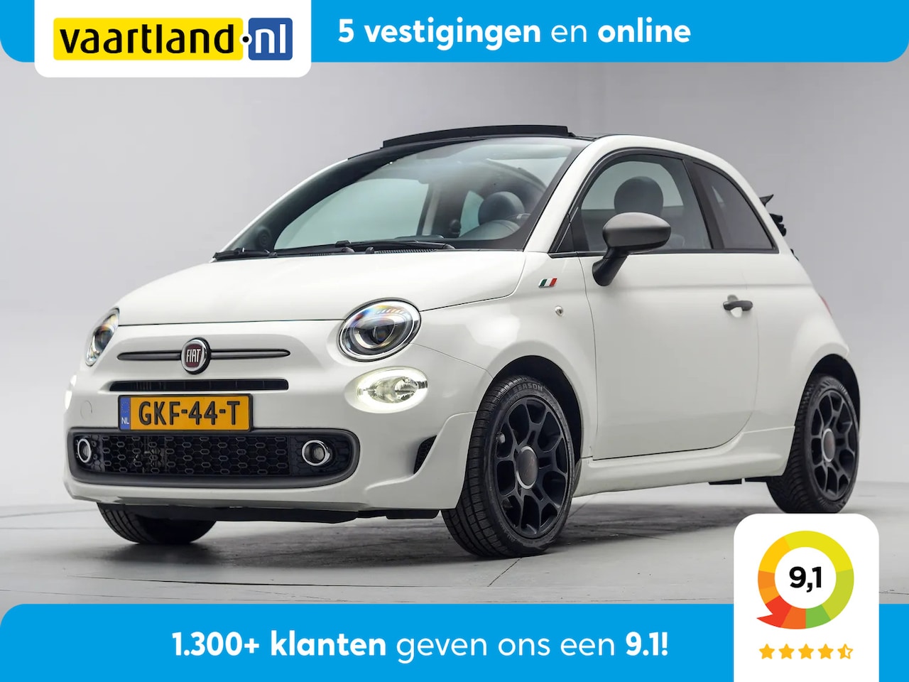 Fiat 500 C - 0.9 TwinAir Turbo Sport [ Navigatie Climate Led Licht metaal ] - AutoWereld.nl