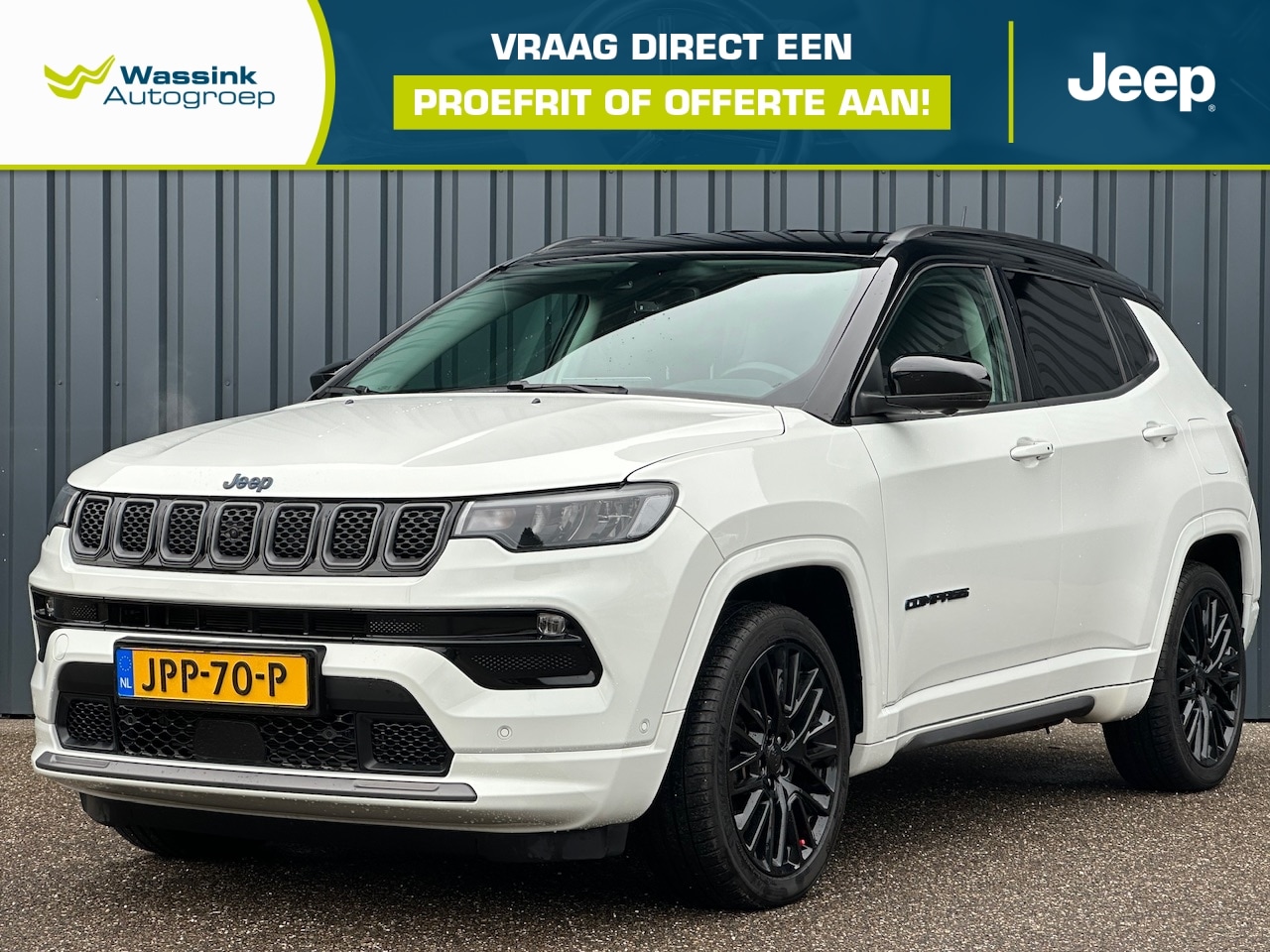 Jeep Compass - 1.3T 4XE 240pk EAWD Aut S Leer | DAB | 4 x 4 | Navigatie | Cross Climate | Carplay | Alpin - AutoWereld.nl
