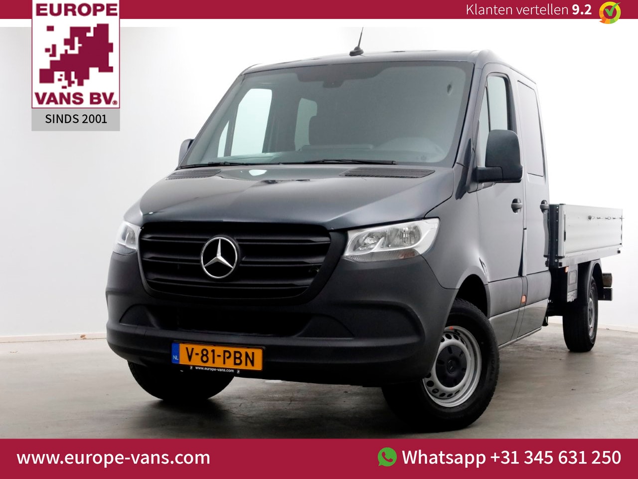 Mercedes-Benz Sprinter - 317 CDI 170pk 9G Automaat D.C. Open Laadbak Trekhaak 3500kg 02-2023 - AutoWereld.nl