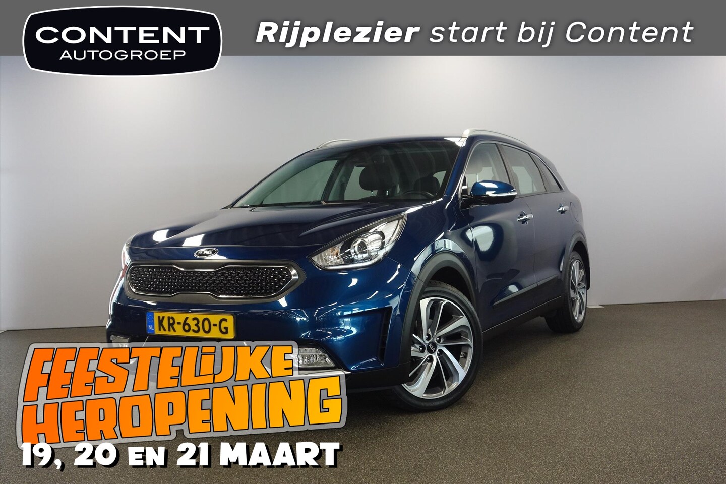Kia Niro - 1.6 Hybrid DCT6 First Edition | Navi | Camera | 18'' LMV | Climate control | Parkeersensor - AutoWereld.nl