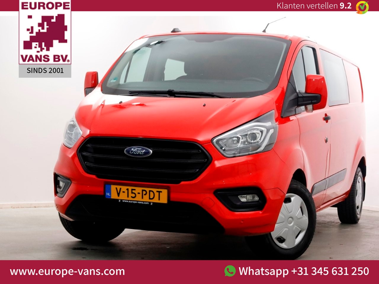 Ford Transit Custom - 340 2.0 TDCI 130pk L2H1 D.C. Trend Airco/Camera/Trekhaak 2800kg 05-2021 - AutoWereld.nl