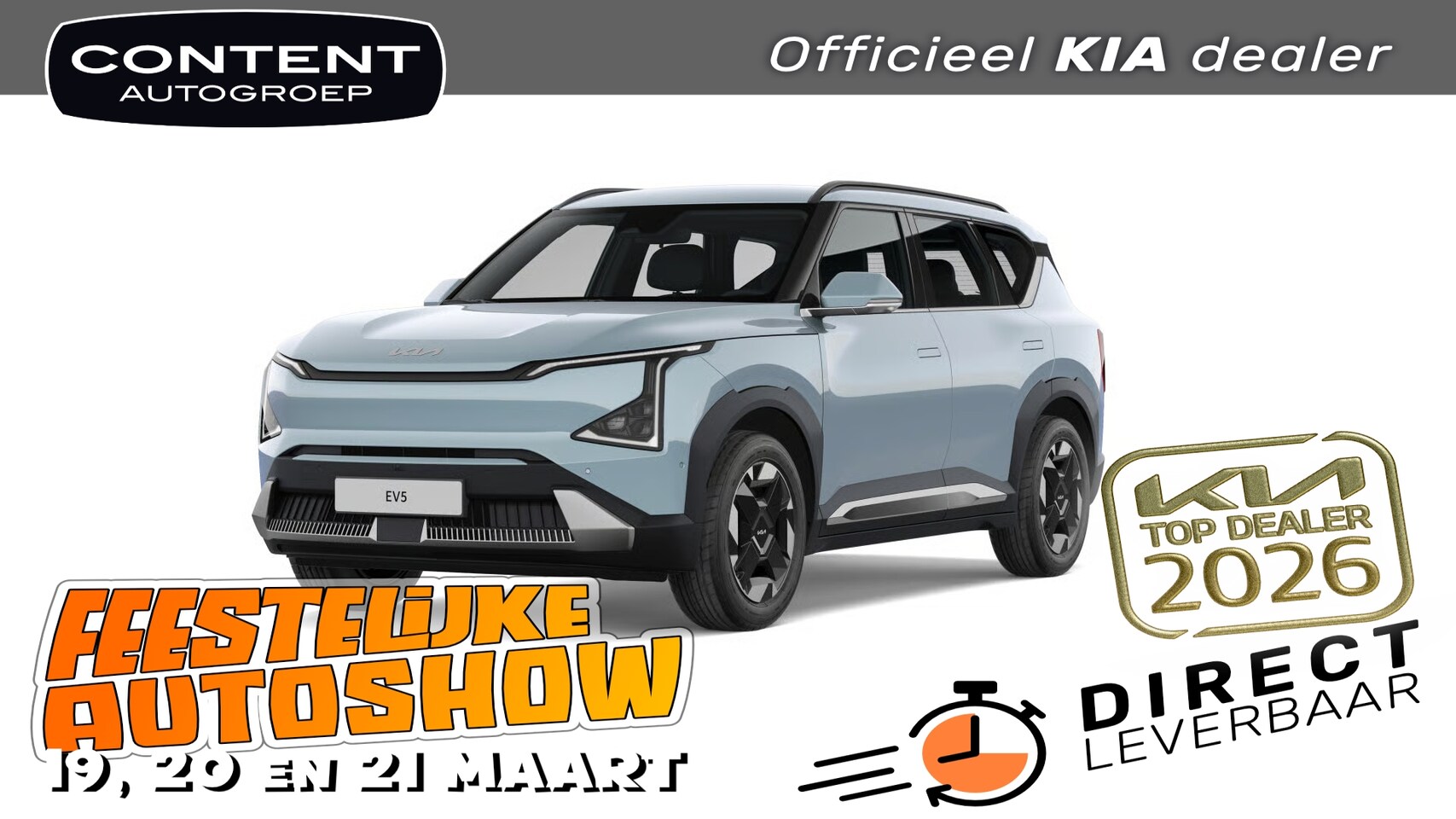 Kia EV5 - 81,4 kWh 217pk 2WD Air NIEUW - SNEL LEVERBAAR - AutoWereld.nl