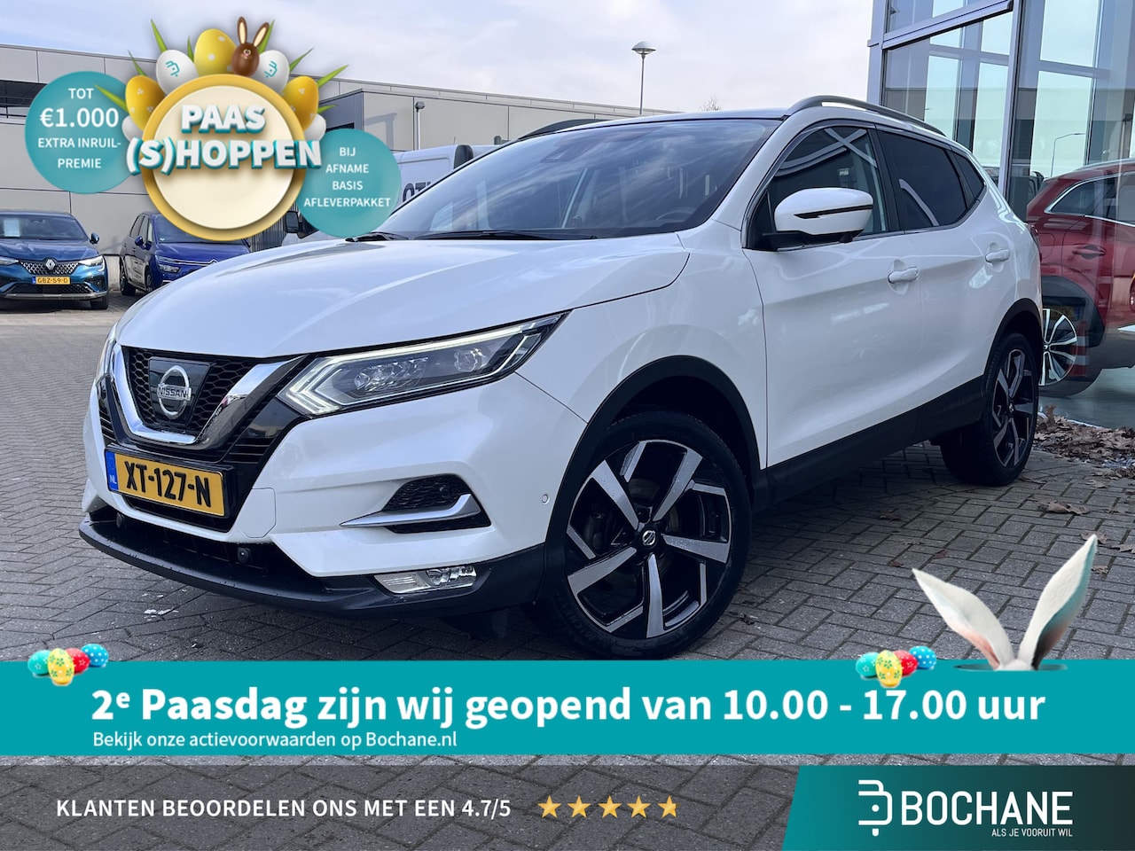 Nissan Qashqai - 1.2 Tekna + 360 camera - Halfleder interieur - Panormadak - Stoelverwarming - Blindspot Wa - AutoWereld.nl