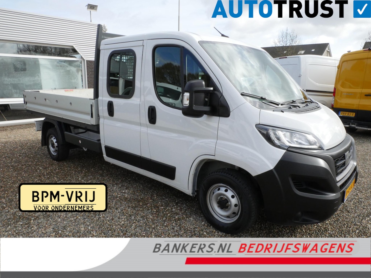 Fiat Ducato - 2.2 MultiJet 140PK, L3, Pickup, Dubbel cabine, Airco, Laadbak L*B*H = 290*205*40 - AutoWereld.nl