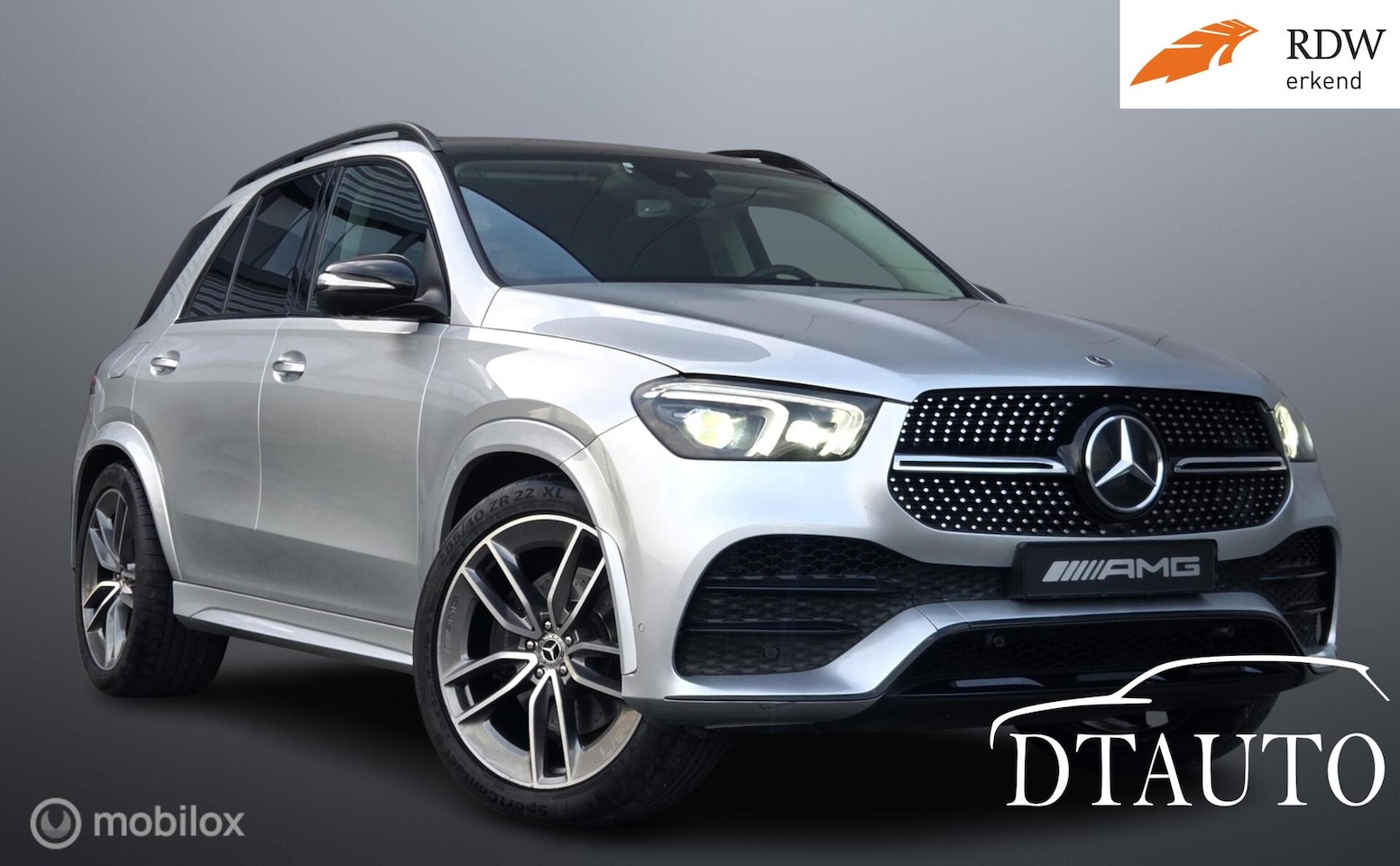 Mercedes-Benz GLE-Klasse - 400 d 4MATIC Premium Plus 2xAMG Pano Lucht Night Burm 21'' VOL Grijs Kenteken!! - AutoWereld.nl