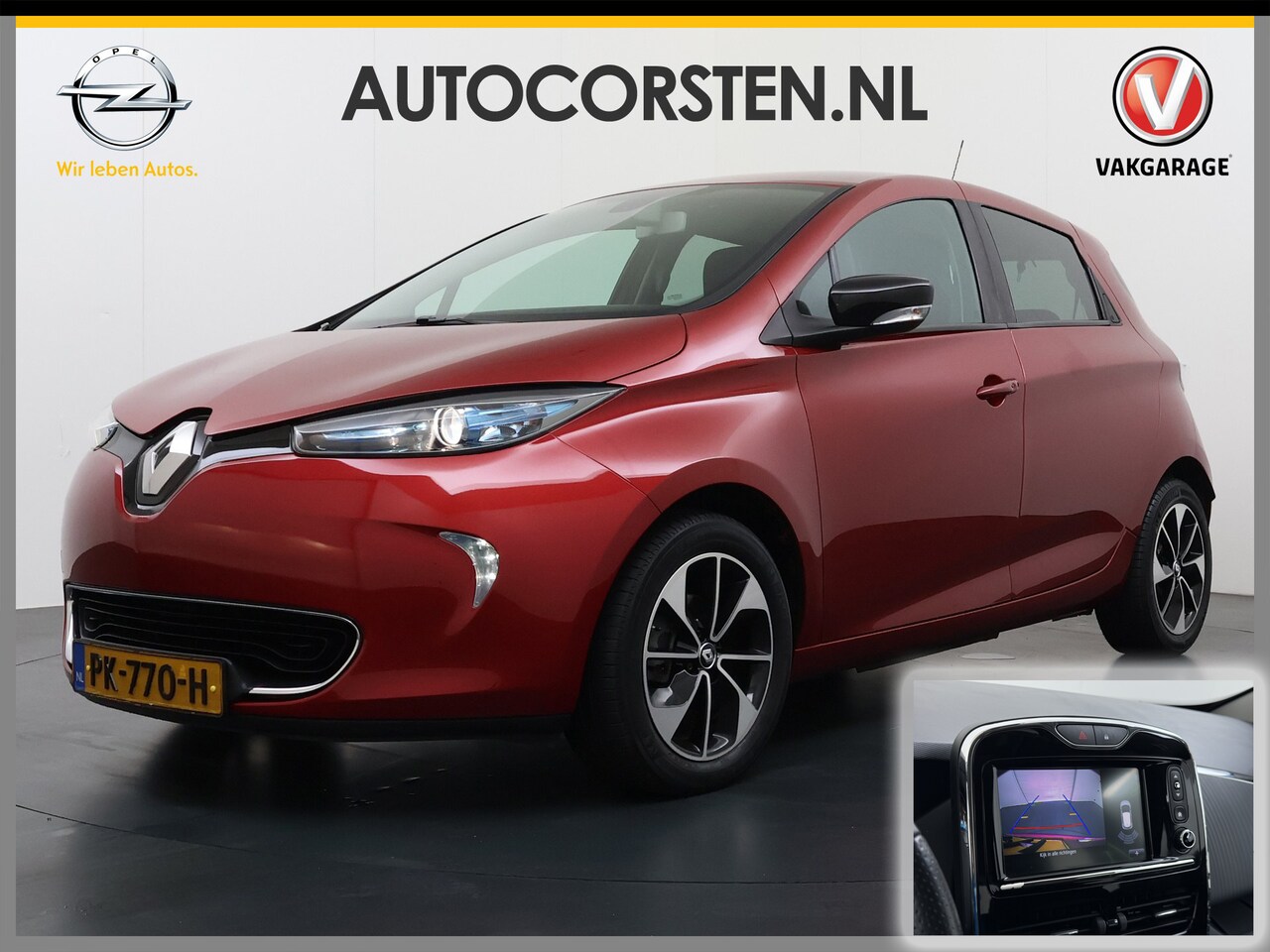 Renault Zoe - Q90 Intens Quickcharge 41kWh 3 fase (ex Accu) Navi Camera MultiMedia 16"Lmv Ecc Licht+Zich - AutoWereld.nl