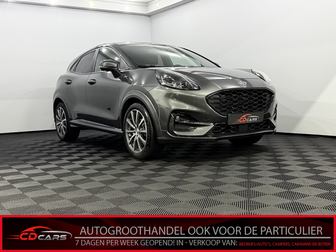 Ford Puma - 1.0 EcoBoost Hybrid ST-Line X Half leder, Navi, Parkeersensoren, Virtual desk, Keyless sta - AutoWereld.nl