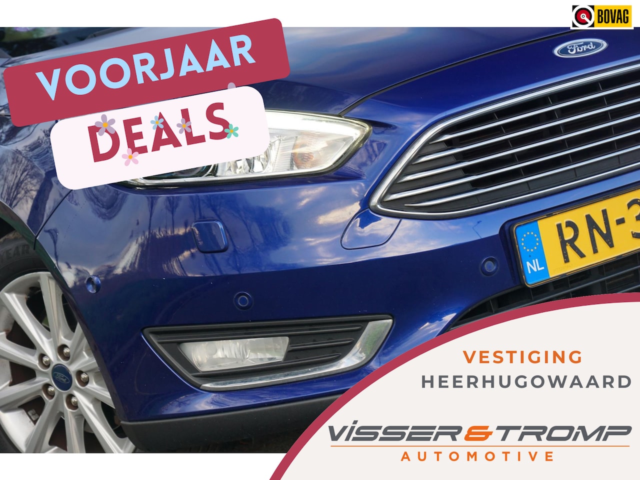 Ford Focus Wagon - 1.0 Titanium - Deep Impact Blue - Xenon/Winterpakket/Carplay - AutoWereld.nl