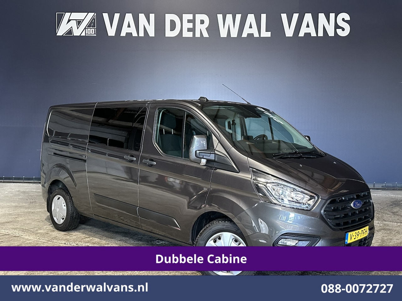 Ford Transit Custom - 2.0 TDCI 170pk L2H1 Dubbele Cabine Euro6 Airco | 5-Zits | 2x Zijdeur | Camera | LED Apple - AutoWereld.nl