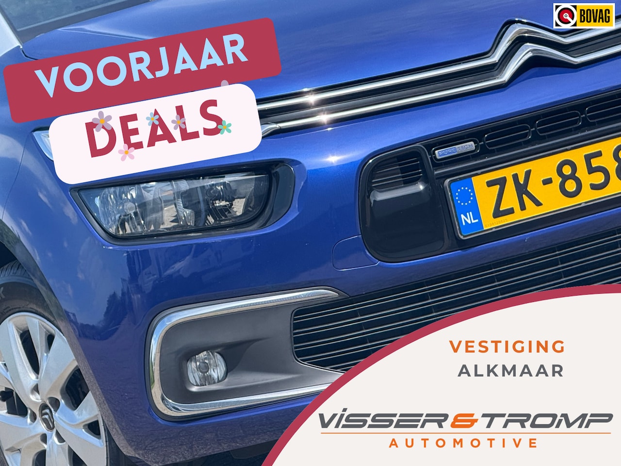 Citroën Grand C4 Picasso - 1.2 PureTech Shine 7pers Automaat - Lazuli Bleu - 70dkm - Carplay/Camera/Trekhaak - AutoWereld.nl
