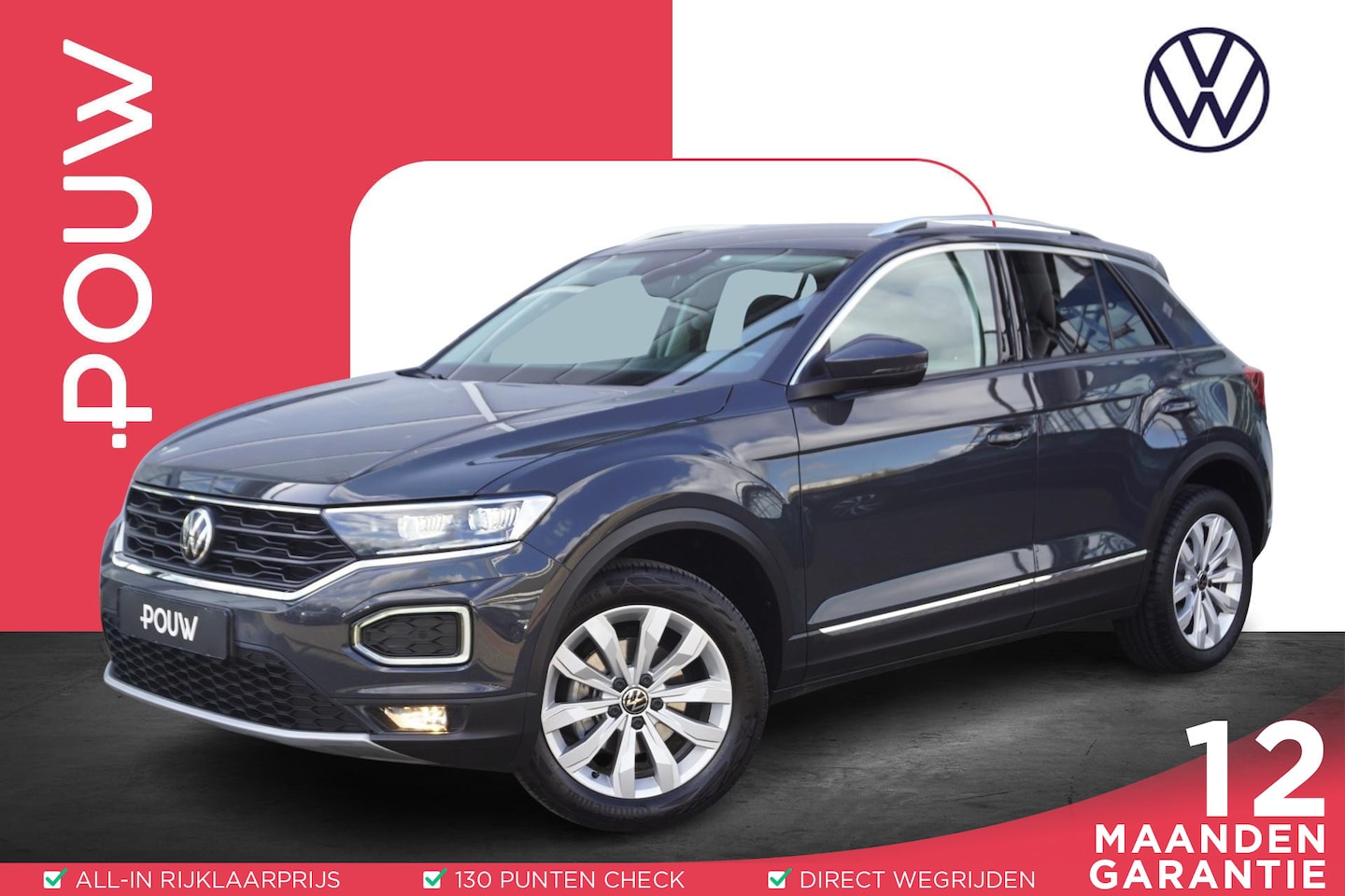 Volkswagen T-Roc - 1.5 TSI 150pk DSG Sport | Trekhaak | Elektrische Achterklep | Navigatie - AutoWereld.nl
