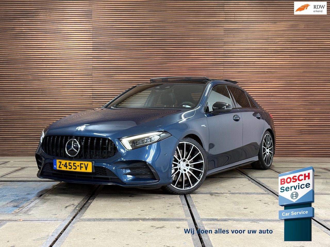 Mercedes-Benz A-klasse - AMG 35 4MATIC NIGHT Premium Plus | PANO | Burmester | Ambient | HuD | MultiBeam LED | Wint - AutoWereld.nl