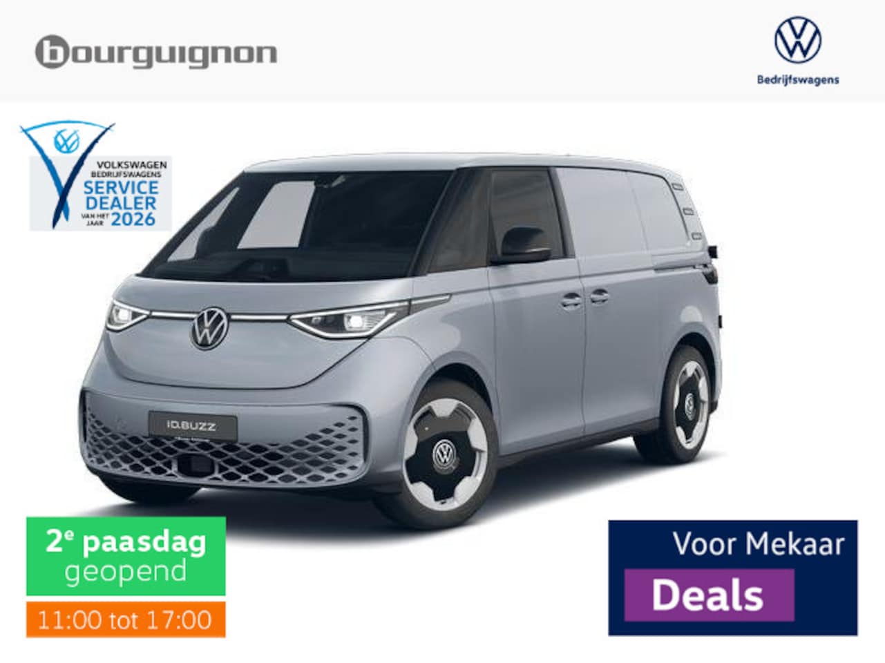 Volkswagen ID. Buzz Cargo - Bedrijfswagens Bulli 4Motion 340 pk | Achterdeuren | 2 Schuifdeuren | Navi | Trekhaak | - AutoWereld.nl