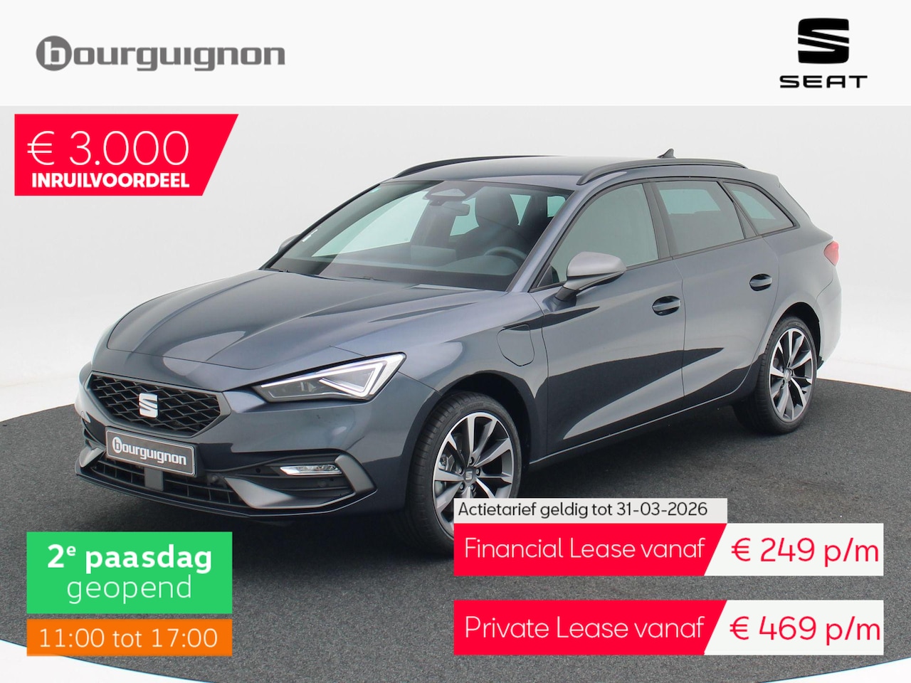 SEAT Leon Sportstourer - FR Business 1.5 TSI eHybrid 204 PK | Stoelverwarming | Trekhaak | Keyless | Achteruitrijca - AutoWereld.nl
