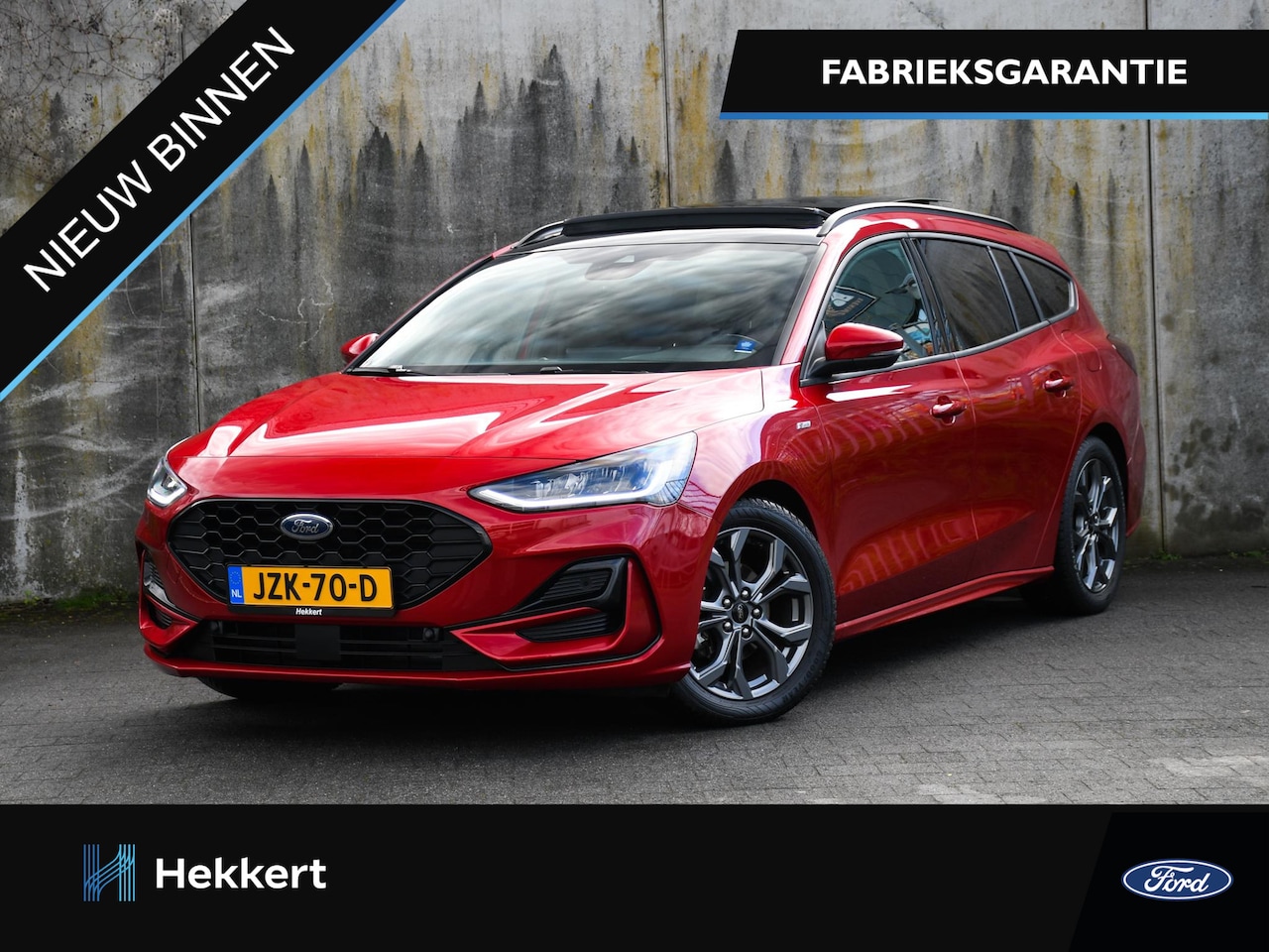 Ford Focus Wagon - ST Line X 1.0 EcoBoost Hybrid 155pk Automaat SCHUIF-DAK | 17''LM | WINTER PACK | B&O | PDC - AutoWereld.nl