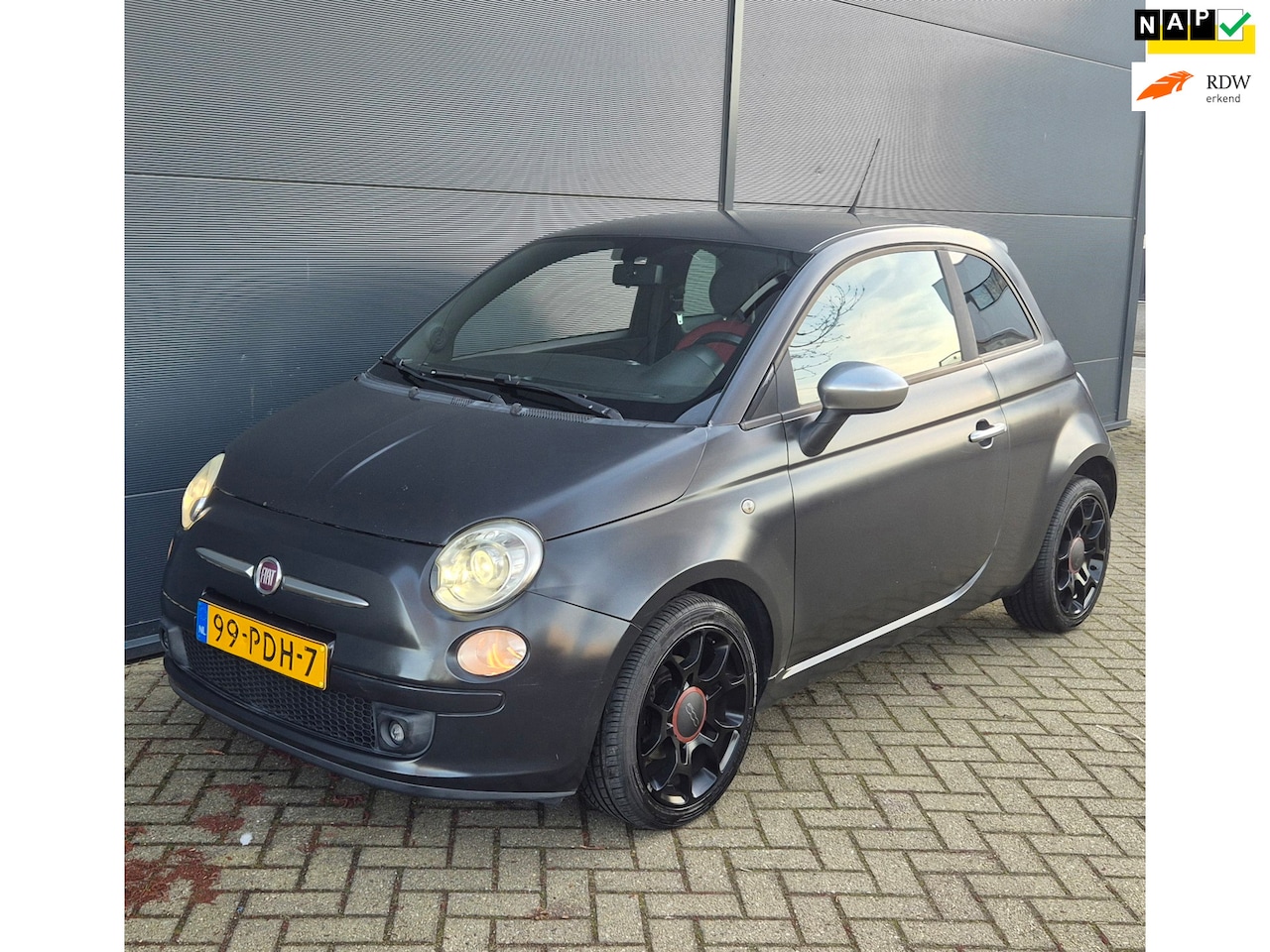 Fiat 500 - 0.9 TwinAir Blackjack Xenon Leer Nap - AutoWereld.nl
