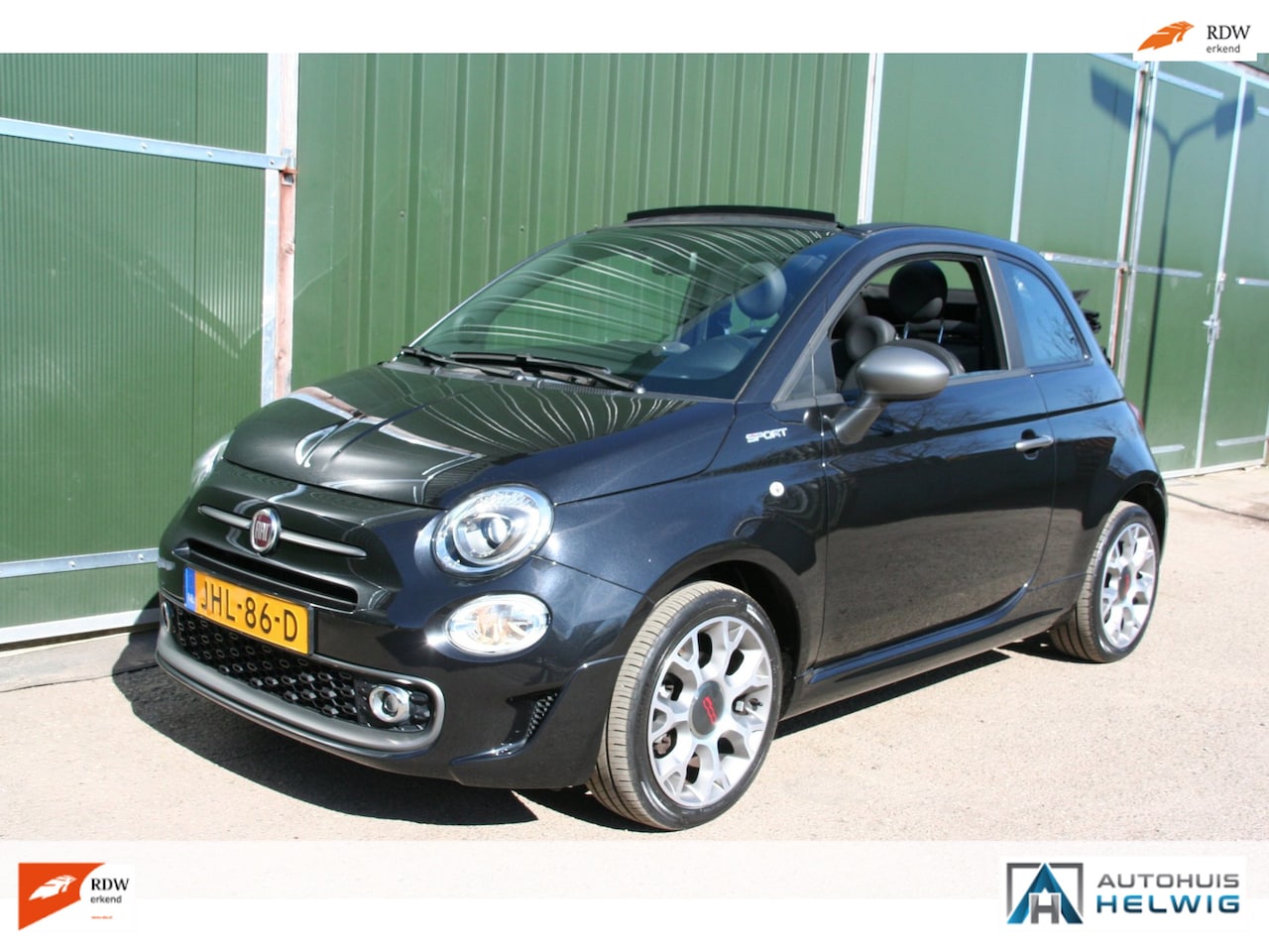 Fiat 500 C - 1.0 Hybrid Sport 1.0 Hybrid Sport, AIRCO, NAVIGATIE, HALF LEER. - AutoWereld.nl
