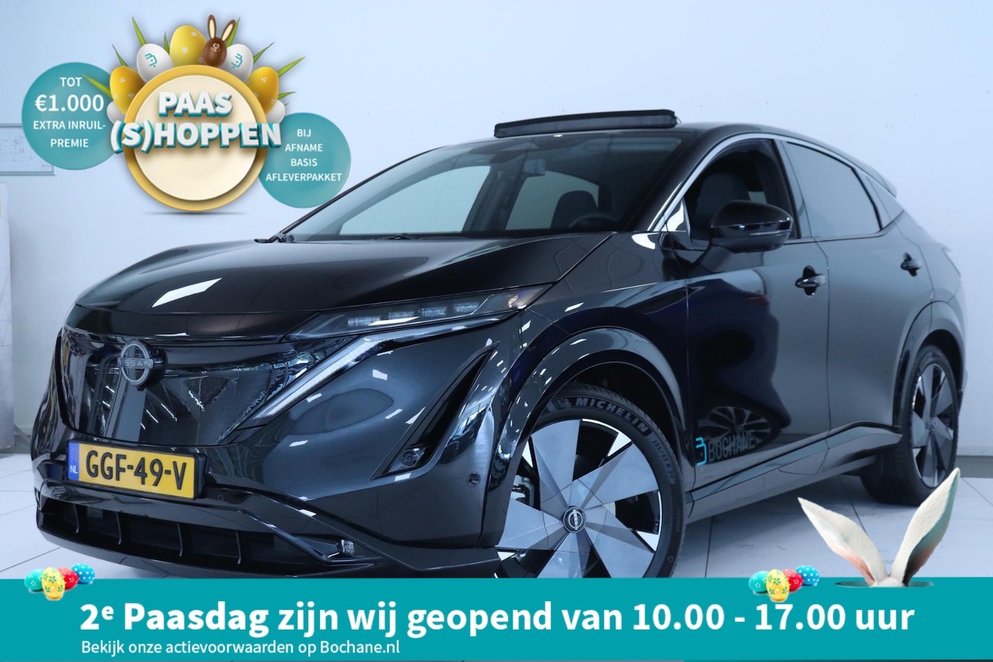 Nissan Ariya - Evolve 91 kWh AFN. TREKHAAK / 20 INCH VELGEN / NAPPA LEDER / PARELLAK / SoH 98,5% / - AutoWereld.nl