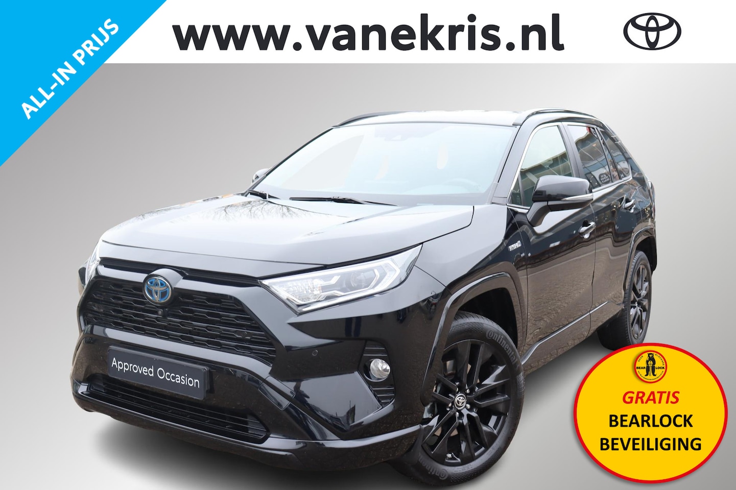 Toyota RAV4 - 2.5 Hybrid Black Edition 2.5 Hybrid Black Edition , Stoelverwarming , 360 graden camera - AutoWereld.nl