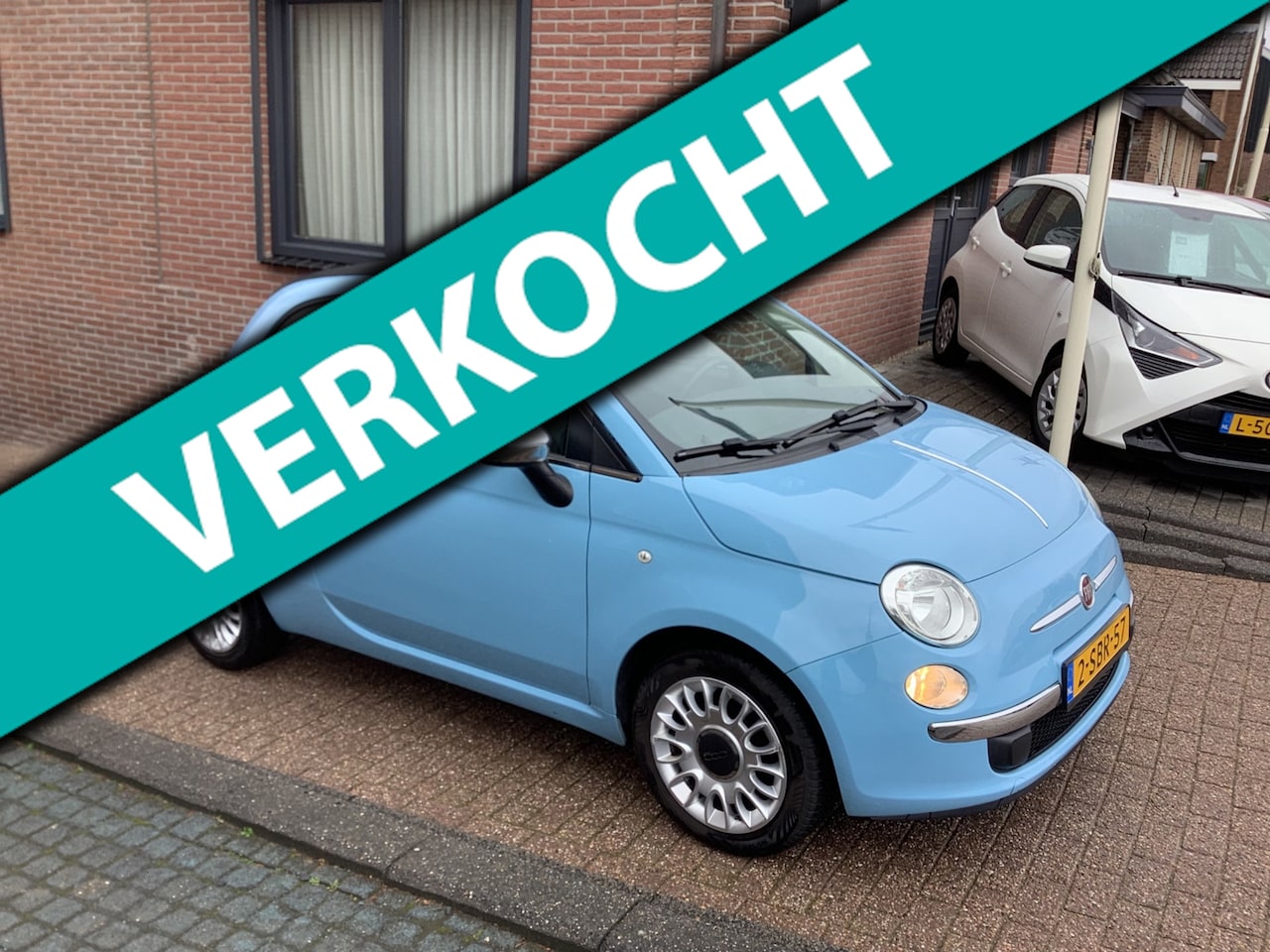 Fiat 500 C - 1.0 TwinAir Pop cabrio airco parkeersensoren - AutoWereld.nl