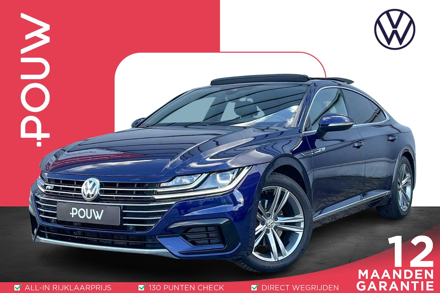 Volkswagen Arteon - 2.0 TSI 190pk DSG Business R-line | Panoramadak | Trekhaak | Navigatie - AutoWereld.nl