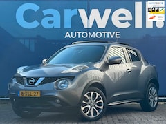 Nissan Juke - 1.2 DIG-T S/S Tekna 2e eigenaar, AfnmTrekhaak, Navi, Camera, Leder, Pano, STLvw, Climate,