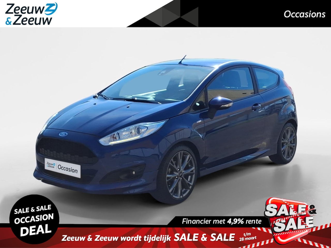 Ford Fiesta - 1.0 EcoBoost ST Line Automaat | Airco | Naviegatie | 1 jaar garantie - AutoWereld.nl