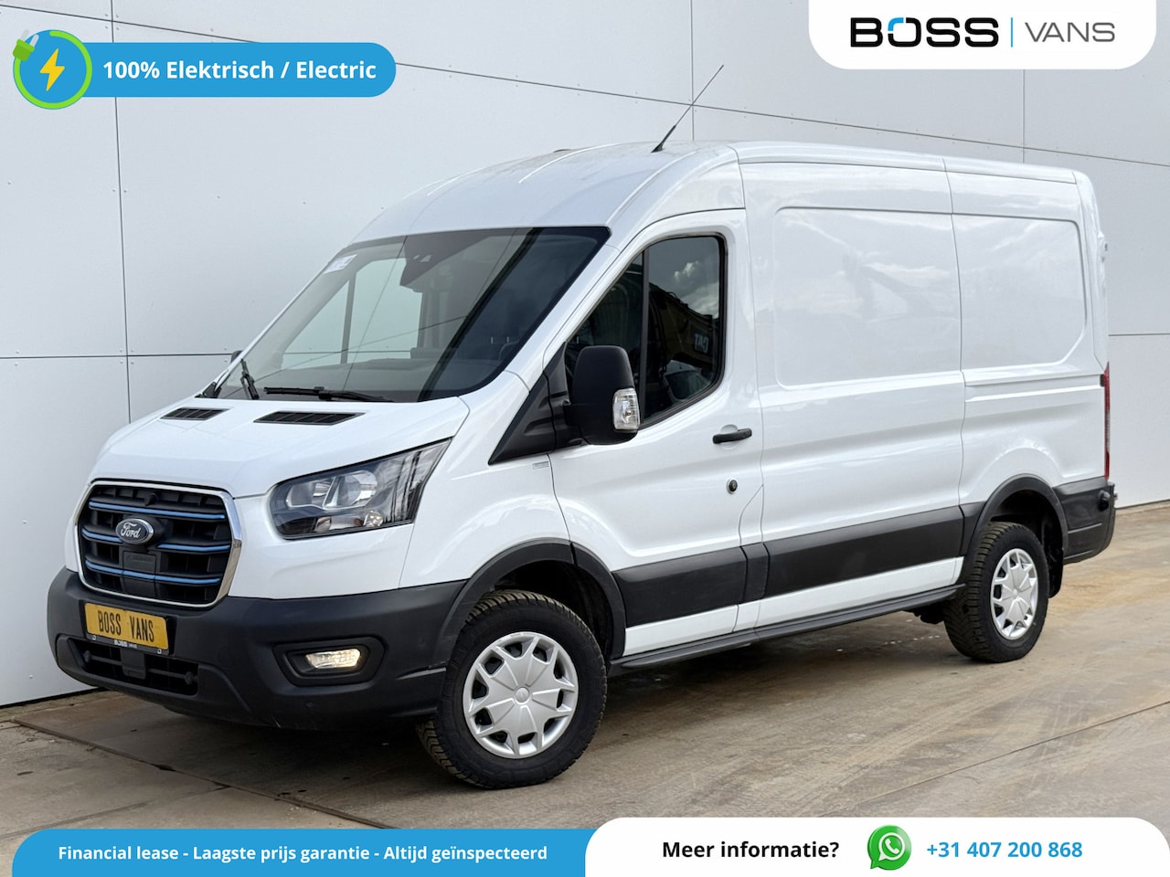 Ford E-Transit - 68kWh 184PK L2H2 317km WLTP 95.9% (SOH) BEV Snelladen Tachograaf Climate Control Cruise Co - AutoWereld.nl