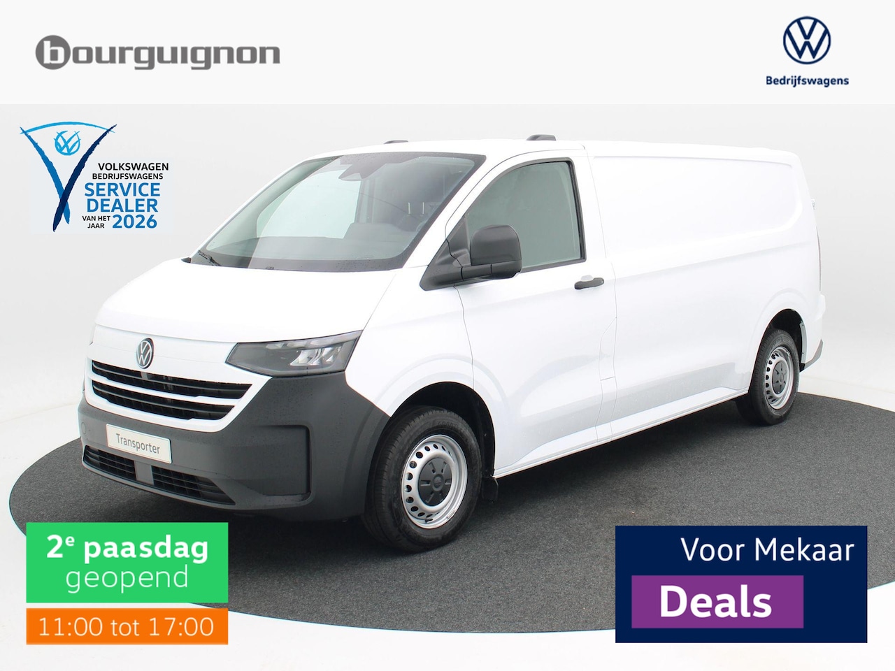 Volkswagen e-Transporter - Bedrijfswagens Bestelwagen L2 218 pk | Achterdeuren | trekhaak | bijrijdersbank | 5 jaar g - AutoWereld.nl