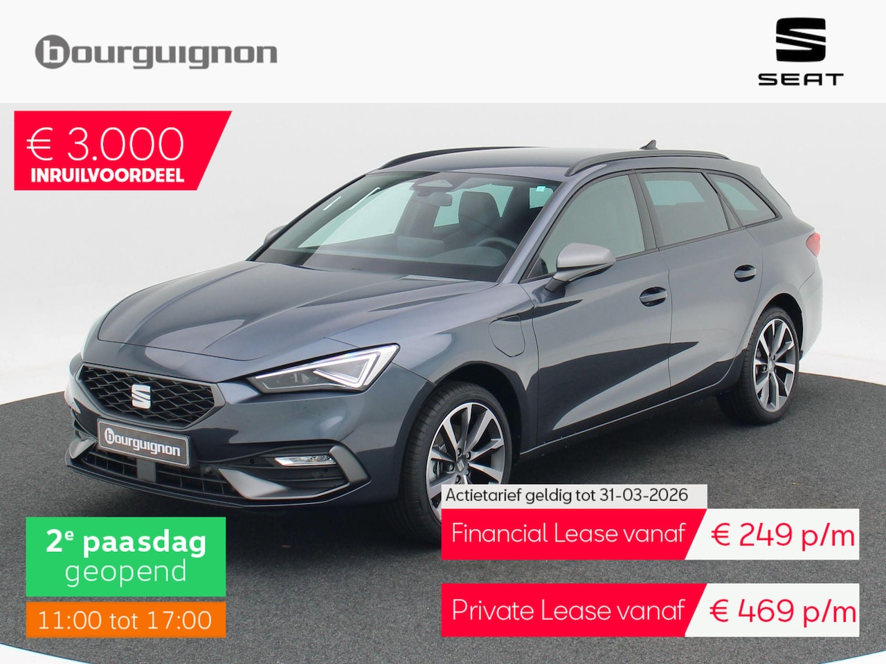 SEAT Leon Sportstourer - FR Business 1.5 TSI eHybrid 204 PK | Trekhaak | Keyless | Achteruitrijcamera | Stoelverwar - AutoWereld.nl