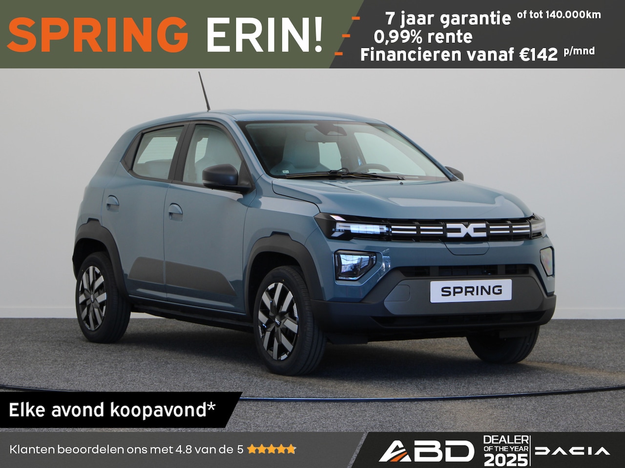 Dacia Spring - Expression Electric 70 | Cruise Control met snelheidsbegrenzer | LED dagrijverlichting | P - AutoWereld.nl