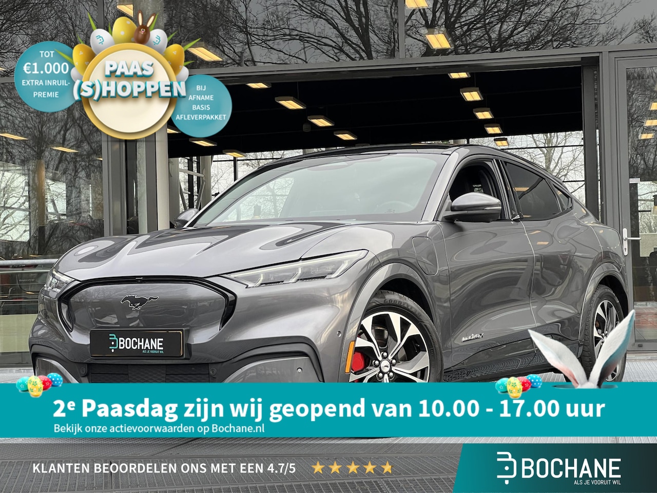 Ford Mustang Mach-E - Extended First Edition AWD 98 kWh 338PK | 95,5% SOH | Panoramadak | Leder | Navigatie - AutoWereld.nl